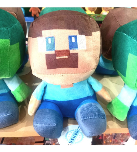 Steve Sentado Colección Peluche Minecraft Cute Kawaii 2023