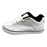 Zapatilla Urbana Cuero Ecologico Ancha Blanco 35 / 45 Freak 