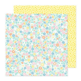 Hoja Papel Decorado 2 Caras Flores Puntos Scrap Obed Marshal