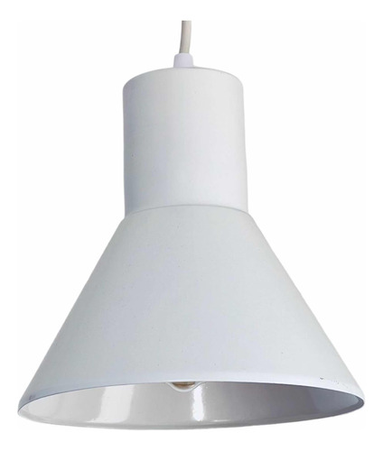 Lámpara Colgante Modelo Cono Modernista Blanco