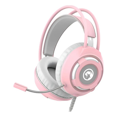 Diadema Gaming Marvo Hg8936 Rosa Pc 2x3.5mm + Usb Luz Blanca | Envío gratis