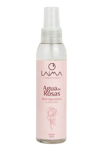 Agua De Rosas Laima 125 Ml Hialuronico Apto Vegan Celíaco