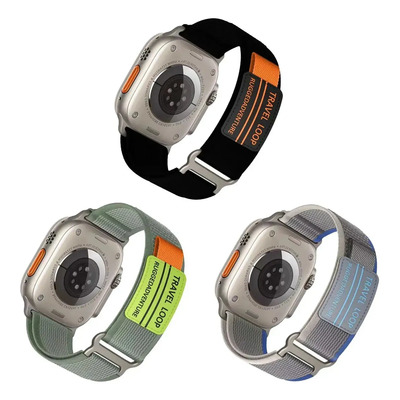 MOOKOKU - Correa para Apple Watch de 49 mm, 45 mm, 41 mm, 44 mm, 40 mm, 42 mm, 38 mm, correa deportiva de nailon para Apple Watch Ultra Band Series 8, 7, 6, 5, 4, 3, 2, 1 Series SE | Meses sin interés
