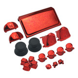  Botones Kit Compatible Con Ps4 15 Pzas Rojo Metalico