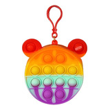 Monedero Fidget Toy Pop It Juguete Burbuja Anti Estres 1021 Color Oso Multicolor 2