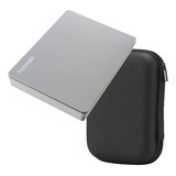 Disco Duro Toshiba Canvio Flex 2tb Portátil Usb 3.2 +estuche Color Plateado