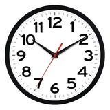 Reloj De Pared Akcisot Moderno , Silencioso, Color Negro
