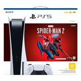 Console Playstation 5 Standard Edition Branco + Marvel's Spider Man 2 + Controle Sem Fio Dualsense Branco Cfi-1214a01x
