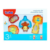 Conjunto De Chocalhos Baby Cor Buba Desenho Animais