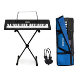 Kit Teclado Musical Casio Ctk-3500 5/8 Suporte Capa E Fone 