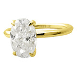 Anillo De Compromiso Corte Ovalado Crushed Ice 1.8ct Oro