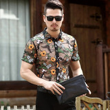 Camisa De Encaje Transparente Para Hombre, Ropa Floral De Ve