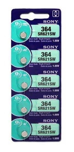 Pila 364 Sony Sr621sw 5 Baterias Para Reloj