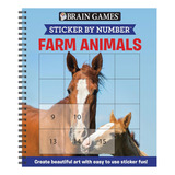 Libro: Brain Games Sticker By Number: Farm Animals (easy Art