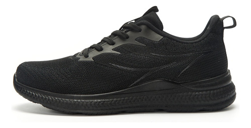 Zapatilla Deportiva Total Negra Textil Hombres Wake