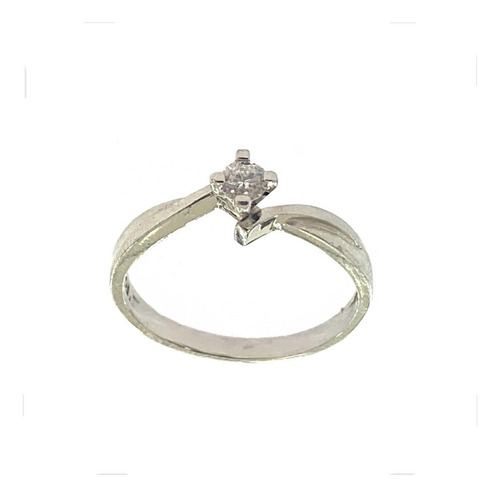 Anillo Compromiso Diamante Natural 0.12ct G Vs2 Oro 14k Kt