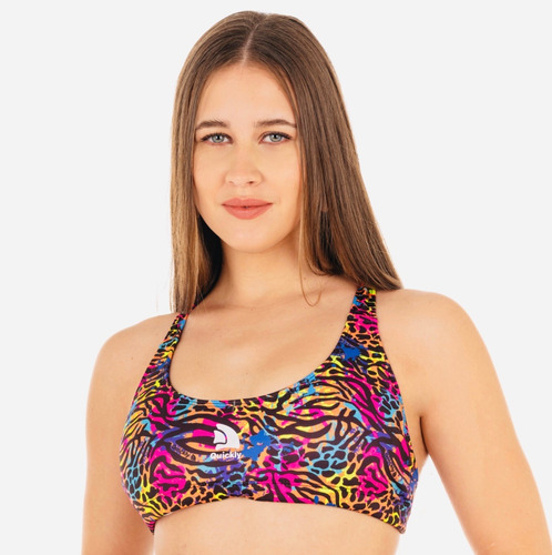 Malla Top Estampada Natacion Quickly® Resist Al Cloro