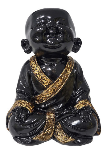Buda Sorridente Estátua Monge Chinês Enfeite Zen Decorativo