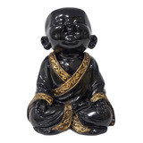 Buda Sorridente Estátua Monge Chinês Enfeite Zen Decorativo