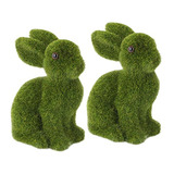 2 Estatuas De Decoración Para Vacaciones, Conejo De Pascua P