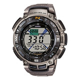 Casio Pag 240t-7 Titanium Brújula, Altímetro, Barómetro Y Termómetro