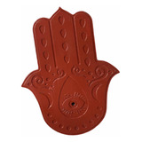 Porta Sahumerios Artesanal Mano De Fátima - Hamsa Terra #o