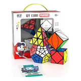 Qiyi Mofangge Gift Box Qiyi 0932c Cubo Rubik Pyraminx Ivy Skewb Megaminx Gif Box Color De La Estructura Black Pack X4