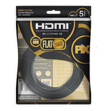 Cabo Hdmi 5 Metros 2.0 4k Flat Hdr 19p Gold Pix 018-5025