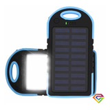 Cargador Batería Solar Portátil Con Luz