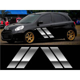 Stickers Calcomanias Franjas Nissan March Versa Jdm Tuning