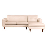 Sofa Chaiselong Der Salerno Pu Beige