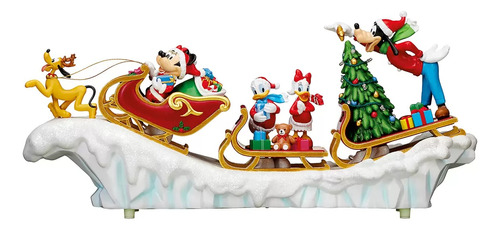 Trineo Navideño Disney Con Luces Y Música Decoración Navidad