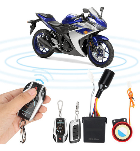 105-125db Motocicleta 2 Vías Remoto Alarma Bocina Impermeabl