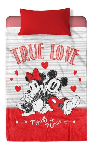 Cobertor Ligero Individual Mickey & Minnie Amor Providencia