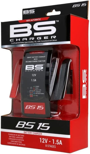 Cargador Mantenedor Batería Bs 15 Moto 12v Inteligente