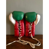 Guantes De Box Vintage Marca Campeón Bandera De Mexico !!!