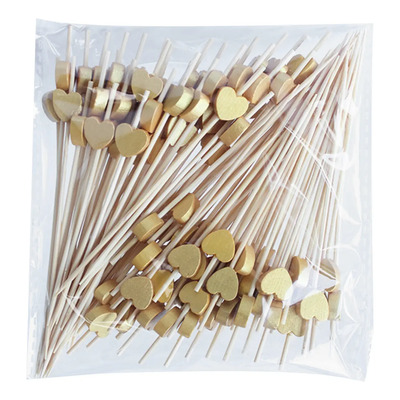 Brochetas Desechables Love 004c, 100 Unidades Por Paquete, C