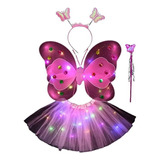 Disfraz De Mariposa, Hada Con Led. 