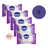 Kit 5 Sabonete Barra Hidratante Nivea Lavanda & Óleos 85g