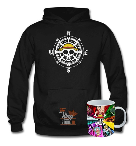 Poleron Anime, One Piece, Otaku, + Taza / The King Store 10