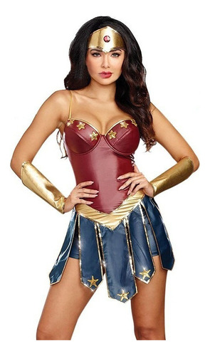 1 Disfraz Wonder Woman Mujer Maravilla Cosplay Vengadore Traje