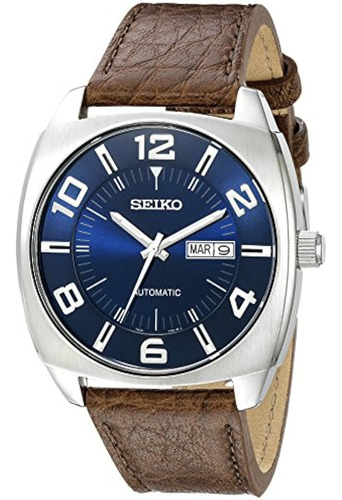 Reloj Seiko Con Correa Azul De Cuero Marrón Para Hombre De S