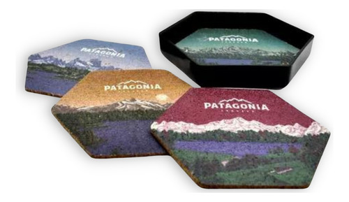 Patagonia Set De 4 Posavasos Mix