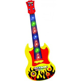 Guitarra Rock Band Musical Luz Sonido 40cm Regalo Navidad