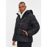 Parka Essential Con Logo Negro Tommy Jeans