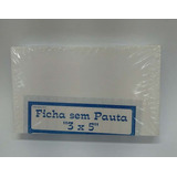  Kit C/2 Blocos De Ficha S/ Pauta  3x5  Cod.1205 100 Folhas