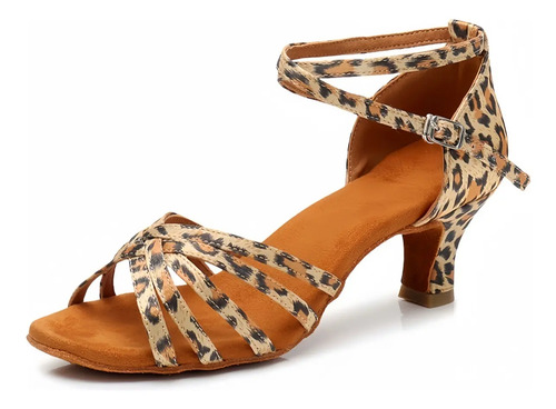 Zapatilla De Baile Latino Para Interiores Con Tacón Alto Par