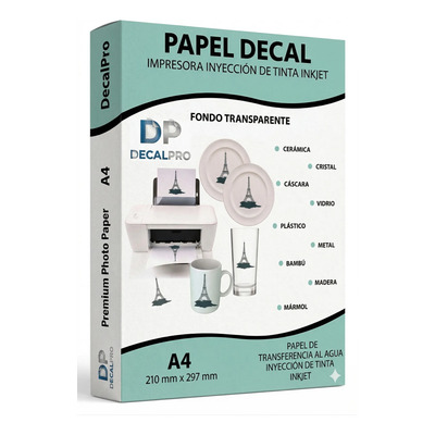 5 Hojas Papel Decal Transparente Velas Uñas Tazas Modelismo | MercadoLibre