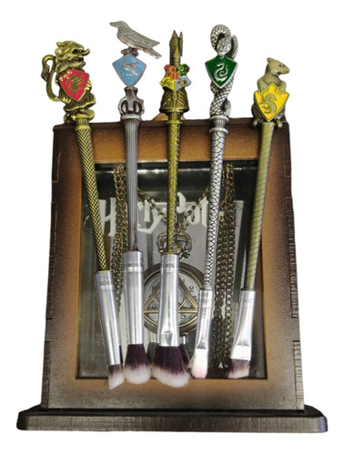 Kit 5 Pinceis De Maquiagem 4 Casas Harry Potter Super Luxo