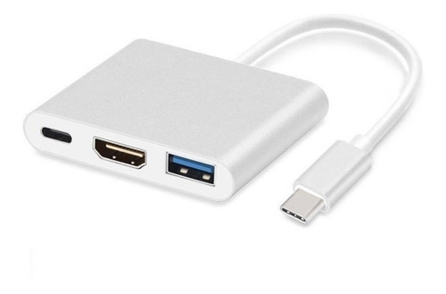 Adaptador Hub 3 En 1 Usb C Hdmi Para Macbook iPad Notebook